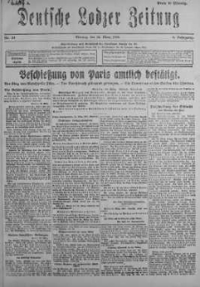 Deutsche Lodzer Zeitung 25 marzec 1918 nr 84