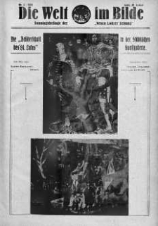Die Welt im Bilde. Sonntagsbeilage zur "Neuen Lodzer Zeitung" 20 styczeń 1929 nr 3