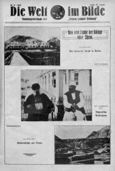 Die Welt im Bilde. Sonntagsbeilage zur "Neuen Lodzer Zeitung" 27 styczeń 1929 nr 4