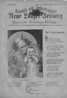 Illustrierte Sonntags Beilage: Handels und Industrieblatt. Neue Lodzer Zeitung 21 grudzień - 3 styczeń 1903/1904 nr 1