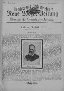 Illustrierte Sonntags Beilage: Handels und Industrieblatt. Neue Lodzer Zeitung 11 - 24 styczeń 1904 nr 4