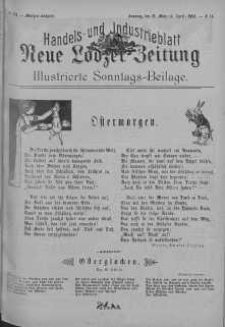 Illustrierte Sonntags Beilage: Handels und Industrieblatt. Neue Lodzer Zeitung 21 marzec - 3 kwiecień 1904 nr 14