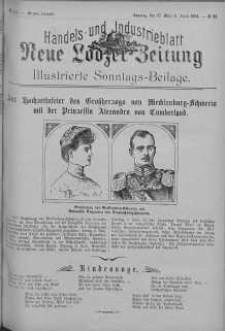 Illustrierte Sonntags Beilage: Handels und Industrieblatt. Neue Lodzer Zeitung 23 maj - 5 czerwiec 1904 nr 23