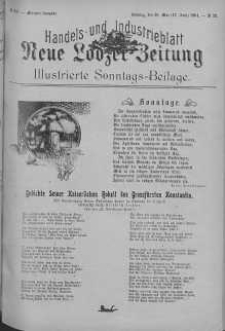 Illustrierte Sonntags Beilage: Handels und Industrieblatt. Neue Lodzer Zeitung 30 maj - 12 czerwiec 1904 nr 24
