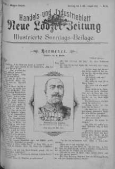 Illustrierte Sonntags Beilage: Handels und Industrieblatt. Neue Lodzer Zeitung 1 - 14 sierpień 1904 nr 33