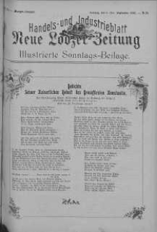 Illustrierte Sonntags Beilage: Handels und Industrieblatt. Neue Lodzer Zeitung 5 - 18 wrzesień 1904 nr 38