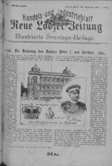 Illustrierte Sonntags Beilage: Handels und Industrieblatt. Neue Lodzer Zeitung 12 - 25 wrzesień 1904 nr 39