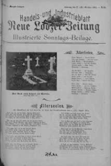 Illustrierte Sonntags Beilage: Handels und Industrieblatt. Neue Lodzer Zeitung 17 - 30 październik 1904 nr 44