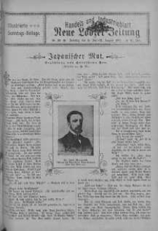Illustrierte Sonntags Beilage: Handels und Industrieblatt. Neue Lodzer Zeitung 31 lipiec - 13 sierpień 1905 nr 33