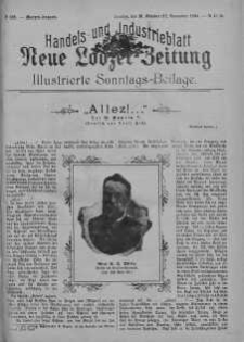 Illustrierte Sonntags Beilage: Handels und Industrieblatt. Neue Lodzer Zeitung 30 październik - 12 listopad 1905 nr 45/46