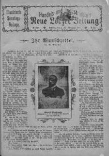 Illustrierte Sonntags Beilage: Handels und Industrieblatt. Neue Lodzer Zeitung 4 - 17 grudzień 1905 nr 51