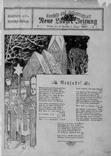Illustrierte Sonntags Beilage: Handels und Industrieblatt. Neue Lodzer Zeitung 19 grudzień - 1 styczeń 1905/1906 nr 1