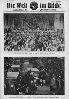 Die Welt im Bilde. Sonntagsbeilage zur "Neuen Lodzer Zeitung" 22 listopad 1931 nr 47