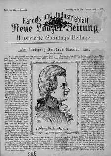 Illustrierte Sonntags Beilage: Handels und Industrieblatt. Neue Lodzer Zeitung 15 - 28 styczeń 1906 nr 5