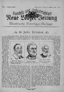 Illustrierte Sonntags Beilage: Handels und Industrieblatt. Neue Lodzer Zeitung 22 styczeń - 4 luty 1906 nr 6