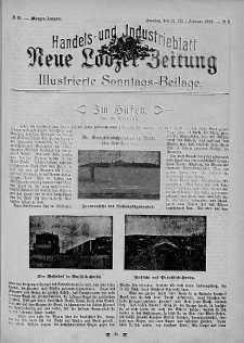 Illustrierte Sonntags Beilage: Handels und Industrieblatt. Neue Lodzer Zeitung 12 - 25 luty 1906 nr 9