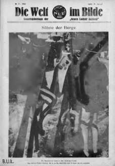 Die Welt im Bilde. Sonntagsbeilage zur "Neuen Lodzer Zeitung" 31 styczeń 1932 nr 5