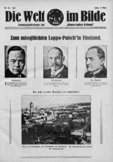 Die Welt im Bilde. Sonntagsbeilage zur "Neuen Lodzer Zeitung" 6 marzec 1932 nr 10