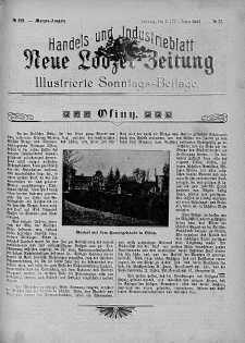 Illustrierte Sonntags Beilage: Handels und Industrieblatt. Neue Lodzer Zeitung 9 - 22 kwiecień 1906 nr 17