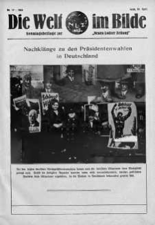 Die Welt im Bilde. Sonntagsbeilage zur "Neuen Lodzer Zeitung" 24 kwiecień 1932 nr 17