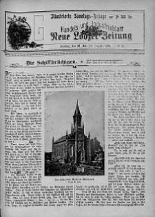 Illustrierte Sonntags Beilage: Handels und Industrieblatt. Neue Lodzer Zeitung 30 lipiec - 12 sierpień 1906 nr 33