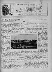 Illustrierte Sonntags Beilage: Handels und Industrieblatt. Neue Lodzer Zeitung 27 sierpień - 9 wrzesień 1906 nr 37