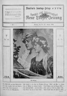 Illustrierte Sonntags Beilage: Handels und Industrieblatt. Neue Lodzer Zeitung 23 - 10 styczeń 1910 nr 4