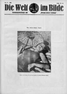 Die Welt im Bilde. Sonntagsbeilage zur "Neuen Lodzer Zeitung" 30 lipiec 1933 nr 31