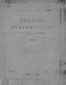 Rocznik Statystyczny Miasta Łodzi 1923