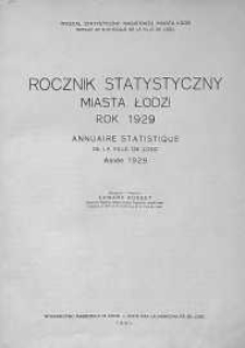 Rocznik Statystyczny Miasta Łodzi 1929