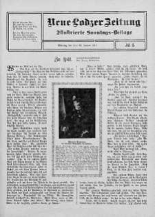 Illustrierte Sonntags Beilage. Neue Lodzer Zeitung 16 - 29 styczeń 1911 nr 5