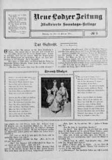 Illustrierte Sonntags Beilage. Neue Lodzer Zeitung 13 - 26 luty 1911 nr 9
