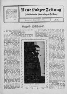 Illustrierte Sonntags Beilage. Neue Lodzer Zeitung 20 luty - 5 marzec 1911 nr 10