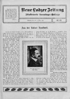 Illustrierte Sonntags Beilage. Neue Lodzer Zeitung 6 - 19 marzec 1911 nr 12
