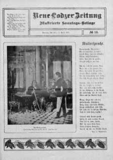 Illustrierte Sonntags Beilage. Neue Lodzer Zeitung 17 - 30 kwiecień 1911 nr 18