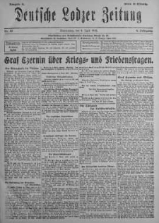 Deutsche Lodzer Zeitung 4 kwiecień 1918 nr 93