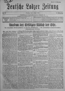 Deutsche Lodzer Zeitung 8 kwiecień 1918 nr 97