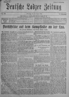 Deutsche Lodzer Zeitung 14 kwiecień 1918 nr 103