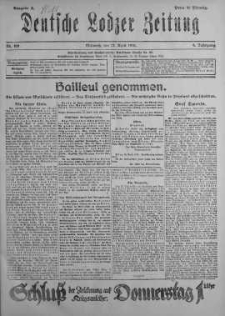 Deutsche Lodzer Zeitung 17 kwiecień 1918 nr 106