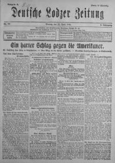 Deutsche Lodzer Zeitung 22 kwiecień 1918 nr 111