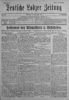 Deutsche Lodzer Zeitung 24 kwiecień 1918 nr 113