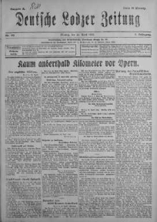 Deutsche Lodzer Zeitung 29 kwiecień 1918 nr 118