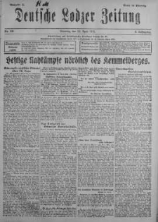 Deutsche Lodzer Zeitung 30 kwiecień 1918 nr 119