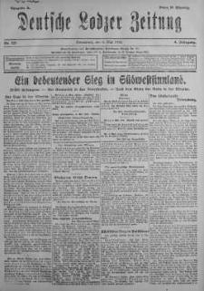 Deutsche Lodzer Zeitung 4 maj 1918 nr 123