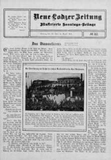 Illustrierte Sonntags Beilage. Neue Lodzer Zeitung 31 lipiec - 13 sierpień 1911 nr 33