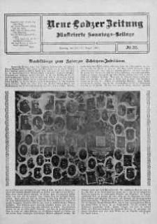 Illustrierte Sonntags Beilage. Neue Lodzer Zeitung 14 - 27 sierpień 1911 nr 35