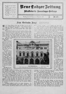 Illustrierte Sonntags Beilage. Neue Lodzer Zeitung 28 sierpień - 10 wrzesień 1911 nr 37
