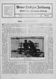 Illustrierte Sonntags Beilage. Neue Lodzer Zeitung 25 wrzesień - 8 październik 1911 nr 41