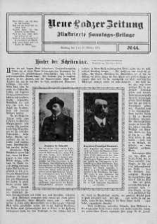 Illustrierte Sonntags Beilage. Neue Lodzer Zeitung 16 - 29 październik 1911 nr 44
