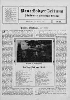 Illustrierte Sonntags Beilage. Neue Lodzer Zeitung 13 - 26 listopad 1911 nr 48